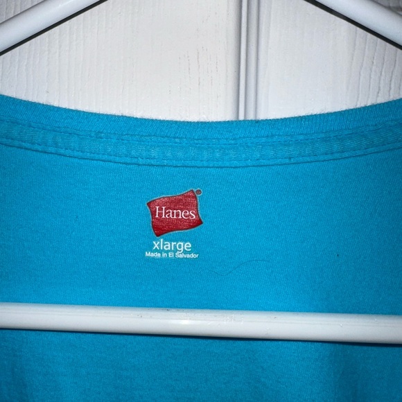 Hanes Blue Short Sleeve T-Shirt - Picture 2 of 3